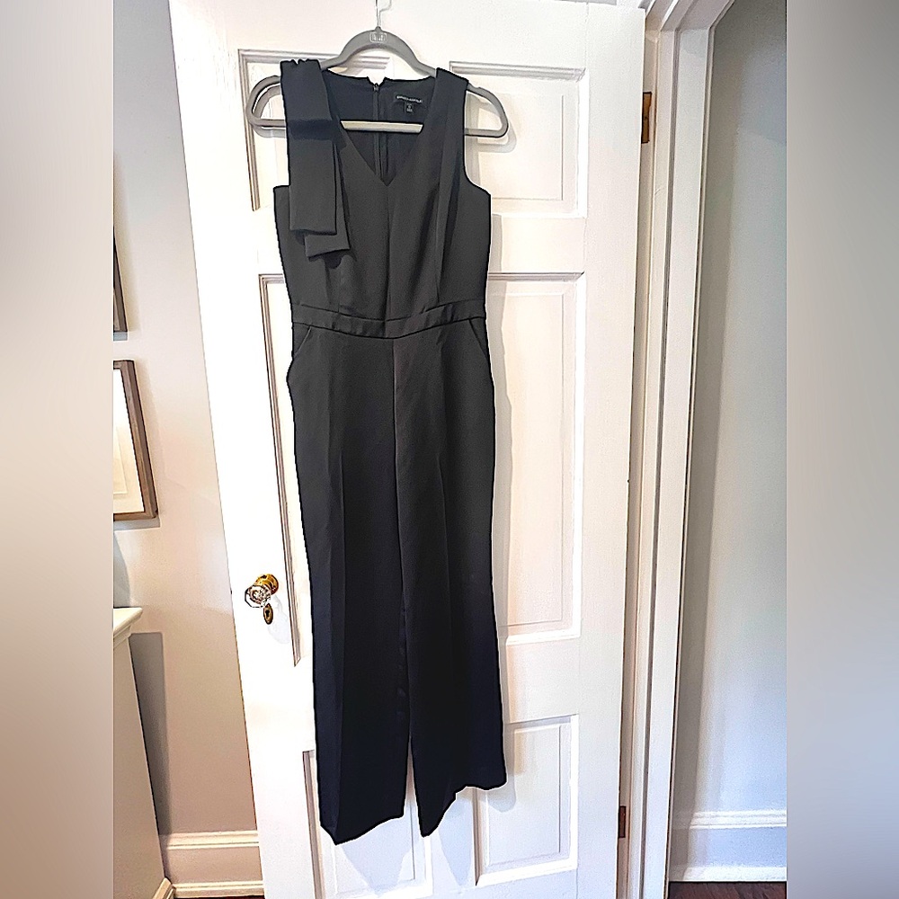 Banana republic 1 piece wide leg romper. Black, size 0. Worn once.